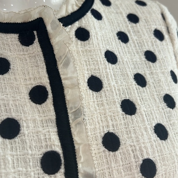 J. Crew Polka Dot Textured Tweed Blazer Jacket - Picture 6 of 14